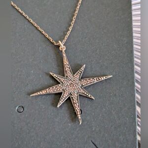 Sterling Silver Starburst Pendant Necklace